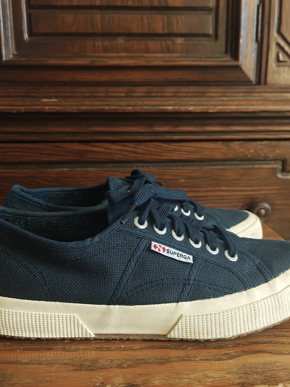 Superga 2750 Cotu Classic Navy Canvas Low Top Sneakers EU 39